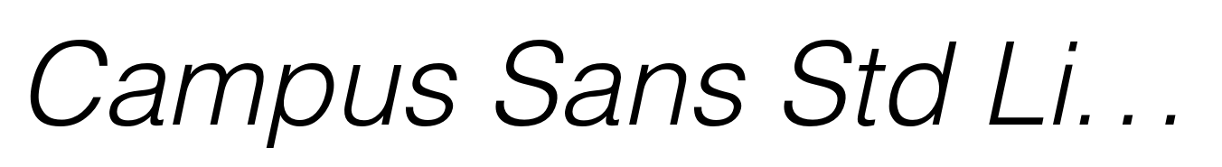 Campus Sans Std Light Italic